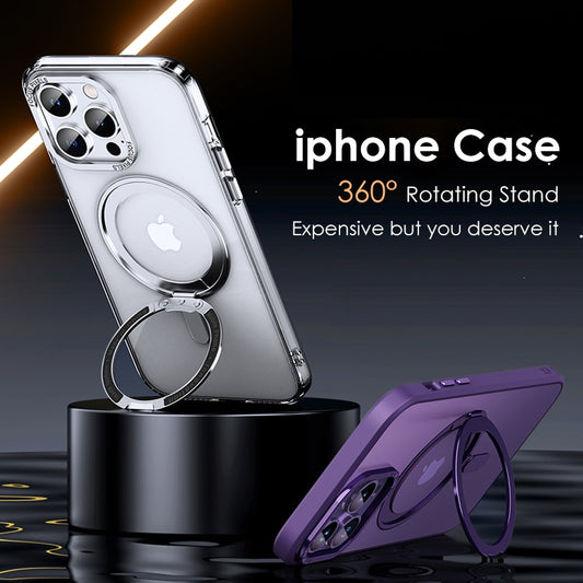 Luxury Magnetic Stand Phone Case For iPhone 15 Series