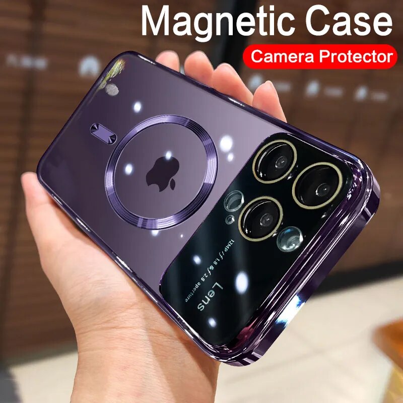 Luxury Plating Large Camera Protection Case For IPhone 15