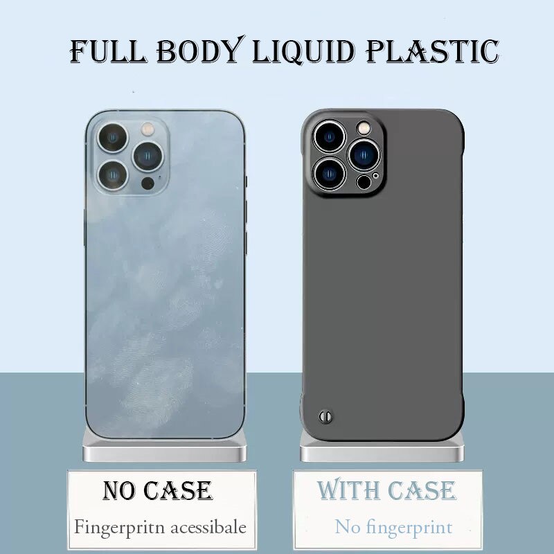 Solid Color Matte Frameless Case For iPhone 15 series